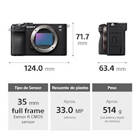 Cámara profesional compacta Alpha | Full Frame Mirrorless | 33.0 MP | 4K 60p/50p