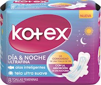 Toalla Kotex Día y Noche 8