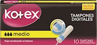 Tampon Kotex Digital Medio 10 unidades