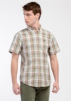 Camisa Woven Refine Regular Fit Beige a Rayas