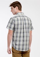 Camisa Woven Refine Regular Fit Gris a Cuadros