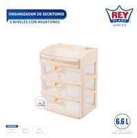 ORGANIZADOR DE ESCRITORIO X 3 NIVELES C/REGATONES Generico