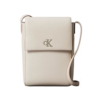 Cartera crossbody calvin klein minimal monogram - beige Generico