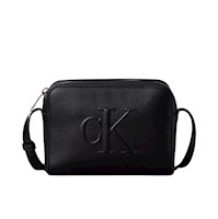 Cartera crossbody calvin klein camera sculpted impression - negro Generico