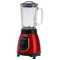 Licuadora metálica roja con vaso de vidrio y 500 w. imaco - bls 5388r Generico