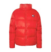Casaca para mujer puffer tommy jeans nieve o frio intenso -15c - roja Generico
