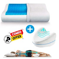 Almohada ortopedica con gel más almohada para rodillas