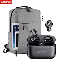 Audifonos Bluetooth Lenovo HT18 TWS 5.0 + Mochila Portalaptop de Regalo