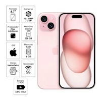 Apple Iphone 15 128Gb Rosa Chip Fisico