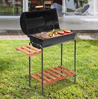Parrilla Portátil Grill Cilíndrica Con Tapa